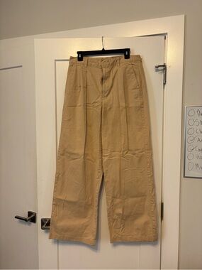 women’s Wide-Leg work Pants - Tan